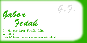 gabor fedak business card