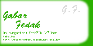 gabor fedak business card